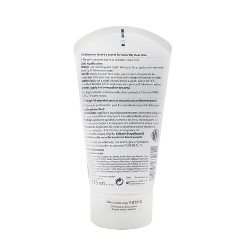 Pure Beauty 3 In 1 Wash, Scrub, Mask - For Blemished &amp; Combination Skin - 125ml/4oz