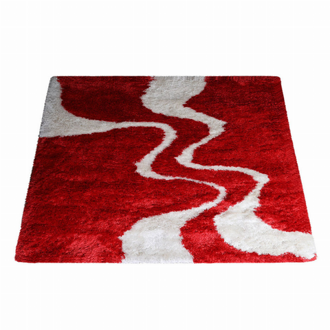 Rugsotic Carpets Hand Tufted Shag Polyester Square Area Rug Contemporary