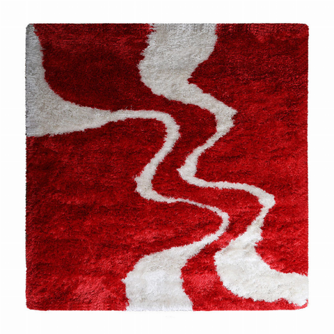 Rugsotic Carpets Hand Tufted Shag Polyester Square Area Rug Contemporary