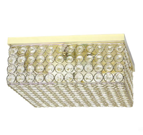 Lalia Home Glam 2 Light 12 Inch Square Flush Mount