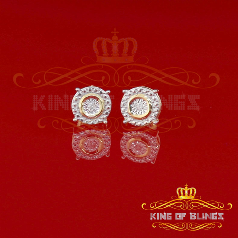 0.01 ct. Small Diamond Stud Earrings for Women in 925 Sterling Silver Men