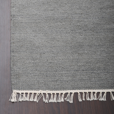 Rugsotic Carpets Hand Woven Flat Weave Kilim Wool Square Area Rug Solid