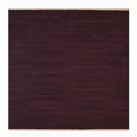 Rugsotic Carpets Hand Woven Flat Weave Kilim Wool Square Area Rug Solid