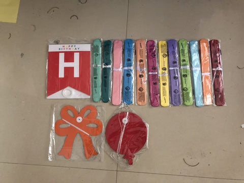 Happy Birthday Party Rainbow Color Paper Decorations