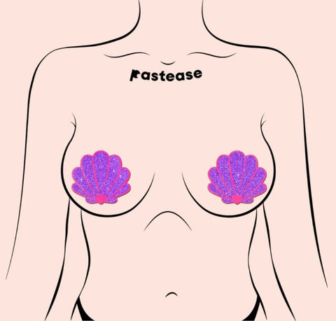 Pastease Mermaid Shells Neon Pink & Purple