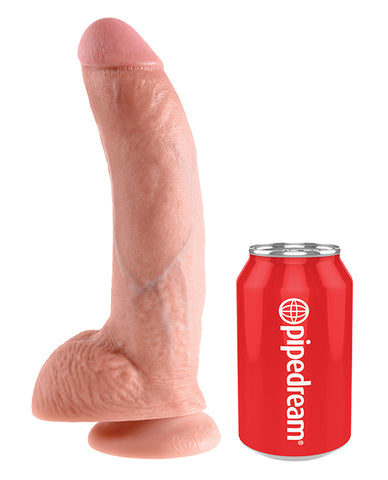 King Cock 9 inches Cock with Balls Tan Dildo