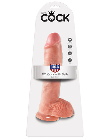 King Cock 10" Cock - Tan