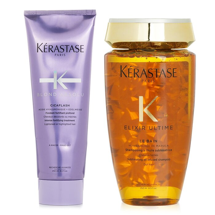 Blond Absolu Set 3: Shampoo &amp; Fortifying Treatment (lightened Or Highlighted Hair) - 2pcs