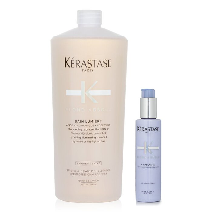 Blond Absolu Set 1: Shampoo &amp; Fortifying Heat-protecting Serum (lightened Or Highlighted Hair) - 2pcs
