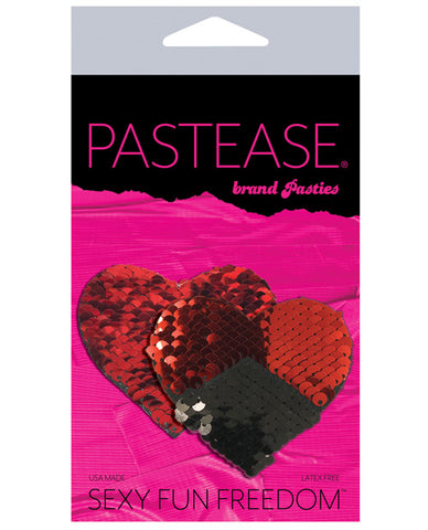 Pastease Rainbow & Silver Glitter Heart Nipple Pasties