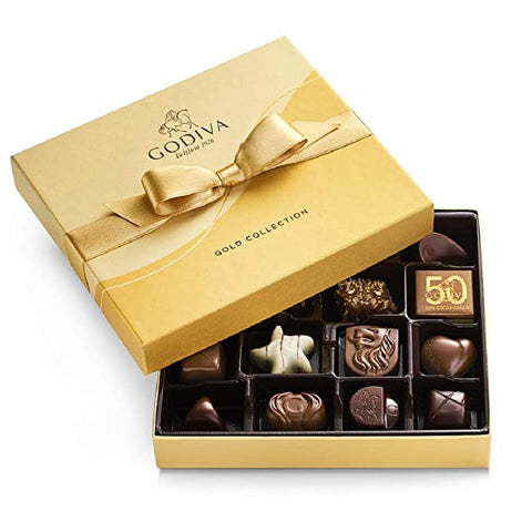 Godiva Chocolatier Chocolate Gold Gift Box, Assorted, 19 pc.