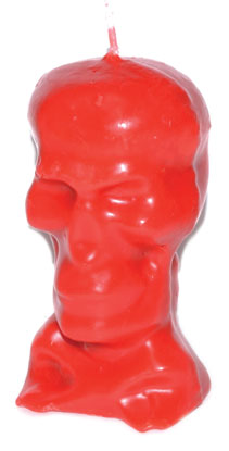 5 1/2" Red Skull Candle