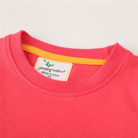 Jumping Meters Autumn Winter Children's School Dresses Long Sleeve Animals Embroidery Toddler Kids Frocks Costume Party Dress