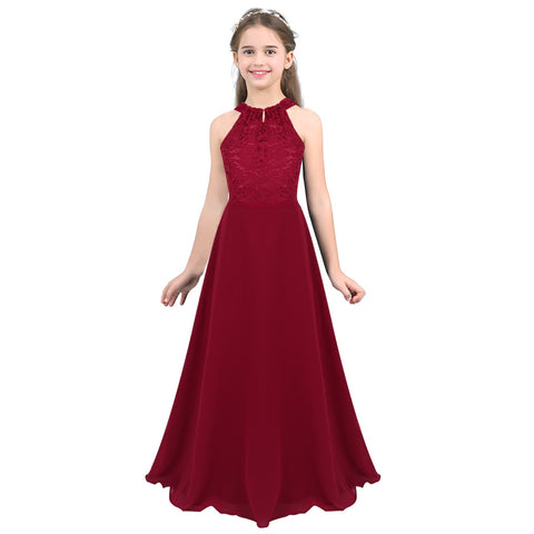 iiniim Childrens Vestidos Birthday Party Dress Kids Princess Summer Lace Wedding Dresses Girls Ball Tutu Prom Dress Teen Costume