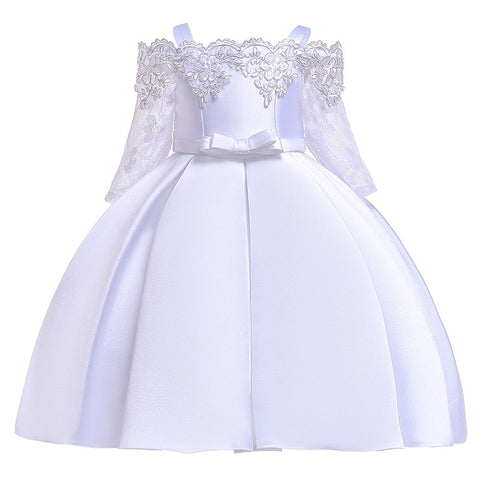 2023 One Shoulder Princess Dress Kids Clothes For Girl Evening Wedding Party Gown Costume Children Clothing 3-10 Years Vestido