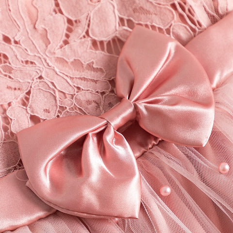 Summer Lace Dresses for Girls Pink Tutu Party Dress Kids Children Clothing Casual Wear Clothes Toddler Girl 1 2 3 4 5 Years