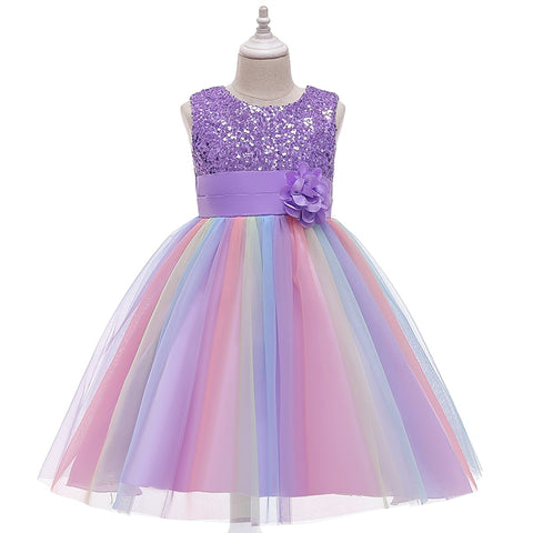 Girls Dress 2-12Y Sequins Mesh Princess Dress Poncho Dress Girls Dress Girls Birthday Party Dress Wedding Flower Girl Dress