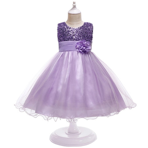 Girl Clothing Flower Sequins Dress For Christmas Halloween Brithday Party 3-10Y Kid Princess Tutu Dresses Child Vestidos Clothes