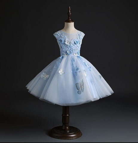 Luxury Girls Christmas Dress for Wedding and Party Gown Holy Communion Princess Dress Elegant Appliques Flower Girl Prom Costume