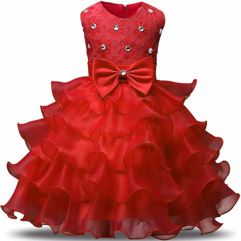 Flower Girl Dress For Wedding Baby Girl 3-8 Years Birthday Outfits Children's Girls First Communion Dresses Girl Kids Party Wear