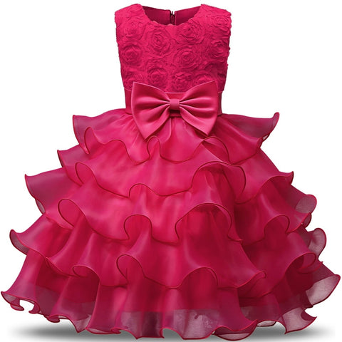 Flower Girl Dress For Wedding Baby Girl 3-8 Years Birthday Outfits Children's Girls First Communion Dresses Girl Kids Party Wear