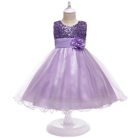 Girl Clothing Flower Sequins Dress For Christmas Halloween Brithday Party 3-10Y Kid Princess Tutu Dresses Child Vestidos Clothes
