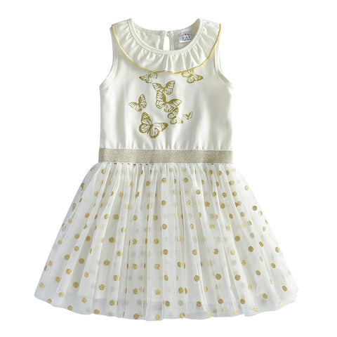 Kids Sleeveless Lace Drsses for Girls Party Dress Unicorn Embroidery Birthday Tutu Dresses Children Casual Wear Summer Vestidos