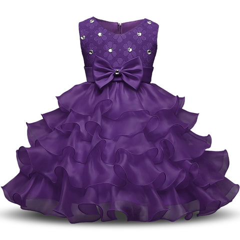 Flower Girl Dress For Wedding Baby Girl 3-8 Years Birthday Outfits Children's Girls First Communion Dresses Girl Kids Party Wear