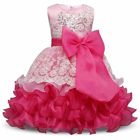 Elegant Flower Girls Wedding Dress For Girls Princess Dress Children Carnival Costume For Kids Party Dresses For Girls Clothing