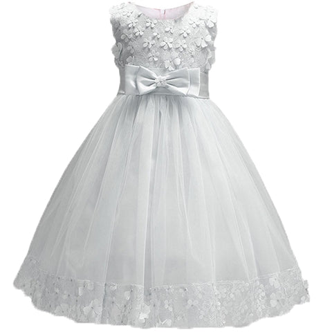 Lace Girls Wedding Party Dresses For Girl's Birthday Baby Kids Costume Evening Ball Dress Teenager Vestidos Clothes