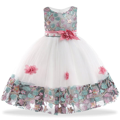 Elegant Flower Girls Wedding Dress For Girls Princess Dress Children Carnival Costume For Kids Party Dresses For Girls Clothing