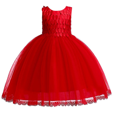 Elegant Flower Girls Wedding Dress For Girls Princess Dress Children Carnival Costume For Kids Party Dresses For Girls Clothing