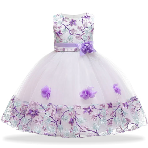 Elegant Flower Girls Wedding Dress For Girls Princess Dress Children Carnival Costume For Kids Party Dresses For Girls Clothing