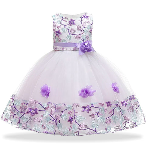 Elegant Flower Girls Wedding Dress For Girls Princess Dress Children Carnival Costume For Kids Party Dresses For Girls Clothing