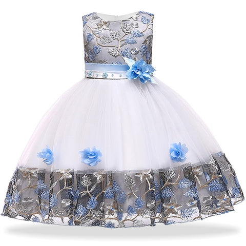 Elegant Flower Girls Wedding Dress For Girls Princess Dress Children Carnival Costume For Kids Party Dresses For Girls Clothing
