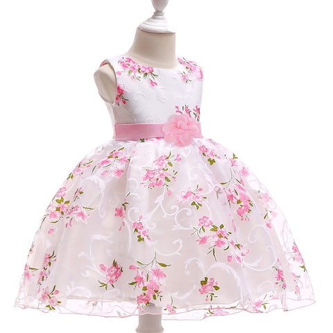 2023 Summer Kids Dresses For Girls Clothing Flower Toddler Girl Dress Pink Birthday Princess Dress Party Wedding Dress 2 3 Year