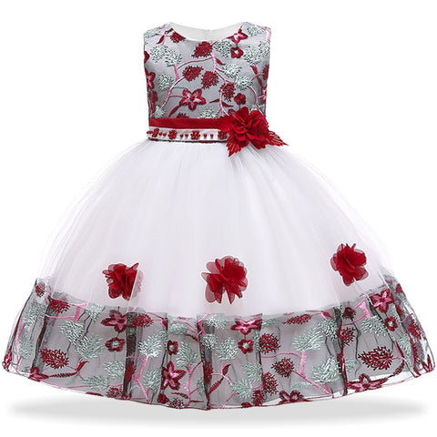 Elegant Flower Girls Wedding Dress For Girls Princess Dress Children Carnival Costume For Kids Party Dresses For Girls Clothing