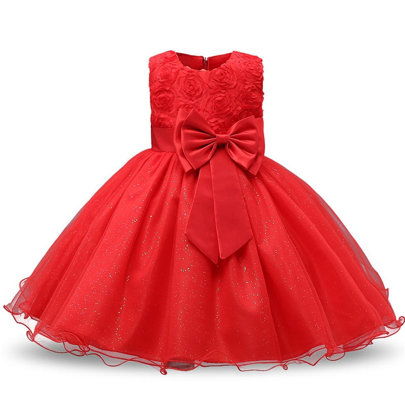Kids Christmas Dress for Girls Clothes Children Lace Princess Flower Dress Elegant Wedding Birthday Prom Gown New Year Costume