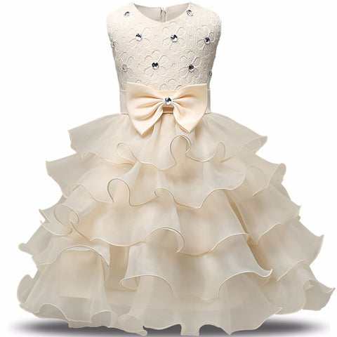 Flower Girl Dress For Wedding Baby Girl 3-8 Years Birthday Outfits Children's Girls First Communion Dresses Girl Kids Party Wear