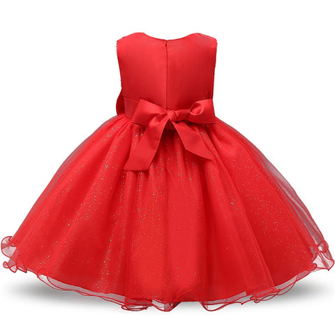 Kids Christmas Dress for Girls Clothes Children Lace Princess Flower Dress Elegant Wedding Birthday Prom Gown New Year Costume