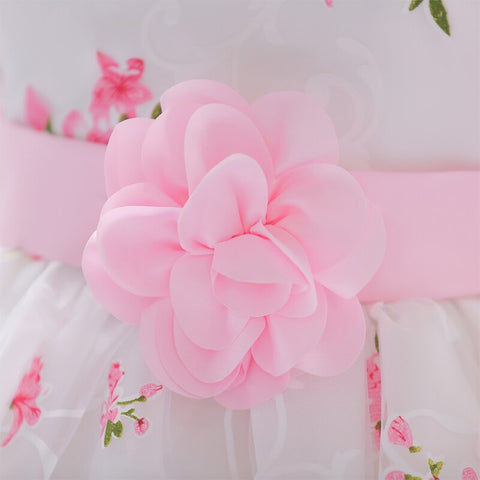2023 Summer Kids Dresses For Girls Clothing Flower Toddler Girl Dress Pink Birthday Princess Dress Party Wedding Dress 2 3 Year