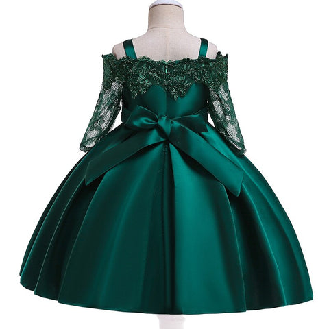 2023 One Shoulder Princess Dress Kids Clothes For Girl Evening Wedding Party Gown Costume Children Clothing 3-10 Years Vestido