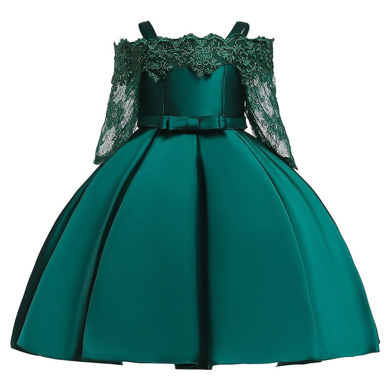 2023 One Shoulder Princess Dress Kids Clothes For Girl Evening Wedding Party Gown Costume Children Clothing 3-10 Years Vestido