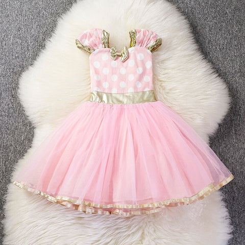 Summer Lace Dresses for Girls Pink Tutu Party Dress Kids Children Clothing Casual Wear Clothes Toddler Girl 1 2 3 4 5 Years