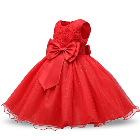 Kids Christmas Dress for Girls Clothes Children Lace Princess Flower Dress Elegant Wedding Birthday Prom Gown New Year Costume