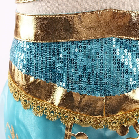 Girls Arabian Princess Costume Jasmine Dress for Carnival Children Aladdin Lamp Fancy Outfit Girl Birthday Party Clothes 2 Packs
