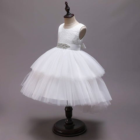 Princess Girl Dress Wedding Birthday Party Frocks for Children Costume With Bow Prom Ball Gown Elegant Party Dress For Girls