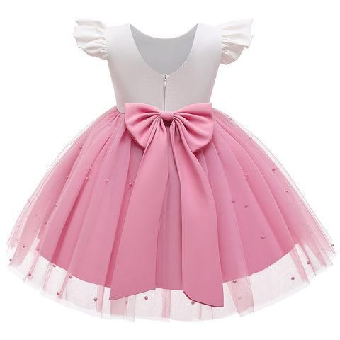 Girl Party Dress for Kids Formal Birthday Christening Princess Ball Gown Flower Girl Dresses for Wedding Baby Communion Costume