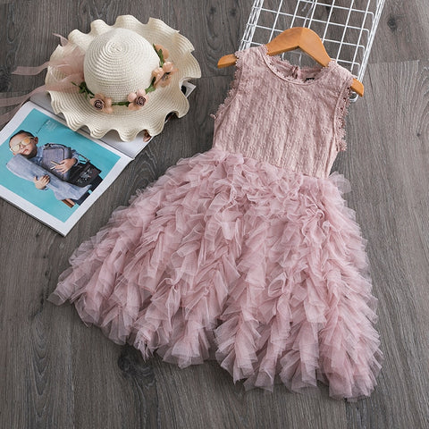 Summer Girl Dress Casual Baby Girls Clothes Kids Dresses For Girls Lace Flower Wedding Gown Children Birthday Party School Wear