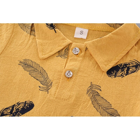 Fashion baby boys Shirt Suits toddlers kids Cotton Short Sleeve 2 Pcs Clothing Sets Summer Handsome